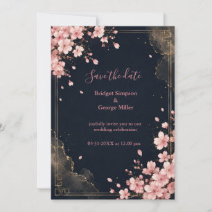 Convites Casamento Moderno Luxuoso Flor de Cerejeira