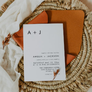 Convites Casamento Moderno Minimalista