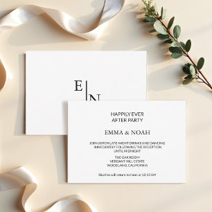 Convites Casamento Moderno Minimalista Após Festa