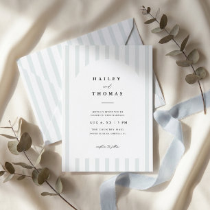 Convites Casamento Moderno Minimalista com Arco Listrado