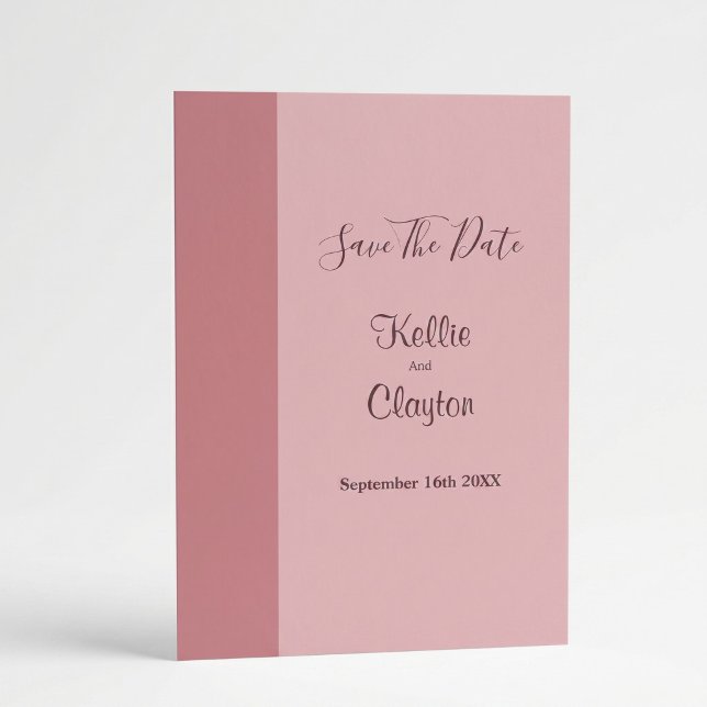 Convites Casamento Moderno Minimalista com Barra Rosada (Criador carregado)