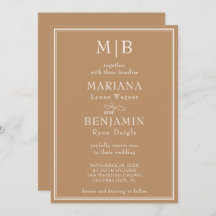 Casamento Moderno Minimalista de Tan Beige
