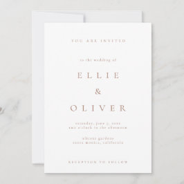 Convites Casamento Moderno Minimalista do Boho Branco Mocha