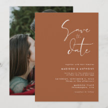 Casamento Moderno Minimalista Laranja Queimado Ter