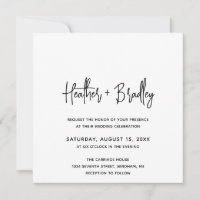 Casamento Moderno Minimalista Negro e Branco
