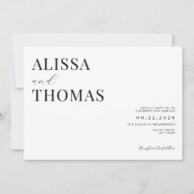 Casamento Moderno Minimalista Negro e Branco