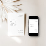 Convites Casamento Moderno Minimalista Negro e Branco<br><div class="desc">Projetado para coordenar com a Coleção de Convite Caseiro "Simples Minimalista". Para alterar os detalhes,  clique em "Detalhes". Visualize o link de coleção nesta página para ver todos os itens correspondentes nesta bela design.</div>