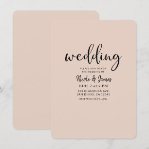 Convites Casamento Moderno Minimalista Preto Tipo QUALQUER 