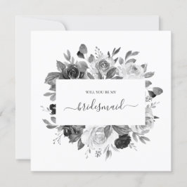 Convites Casamento Moderno Monocromático Branco Floral das 