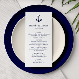 Convites Casamento Moderno Náutico Yacht Anchor marinho
