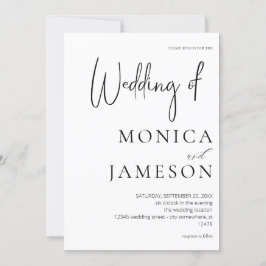 Convites Casamento Moderno Preto e Branco 3