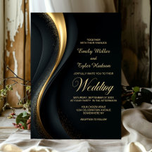 Casamento Moderno Preto e Dourado
