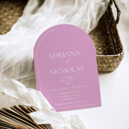 Convites Casamento Moderno Rosa Brilhante