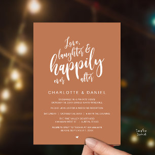 Convites Casamento Moderno Rústico Script Feliz Para Sempre