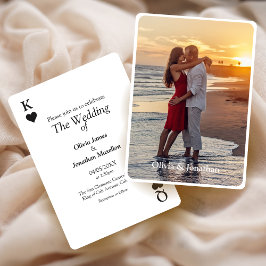 Convites Casamento Moderno Simples com Foto Personalizada