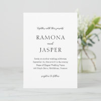 Casamento Moderno Simples Negro e Branco