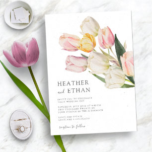 Convites Casamento Moderno Tulipa