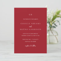 Casamento Moderno Vermelho Rubi Elegante