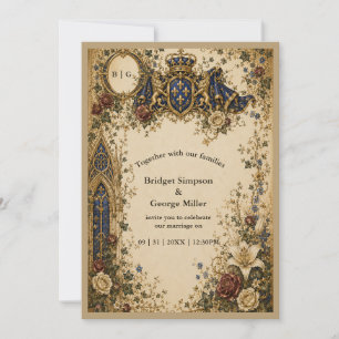 Convites Casamento Monograma Celta Gótico Real Medieval