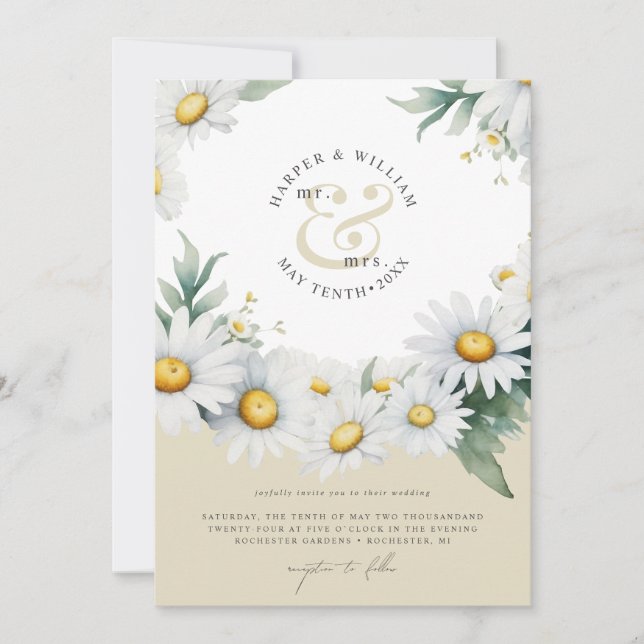 Convites Casamento monograma moderno e monograma (Frente)