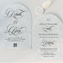 Convites Casamento Monograma Romântico Tudo Em Um