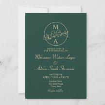 Casamento Monograma Verde Esmeralda
