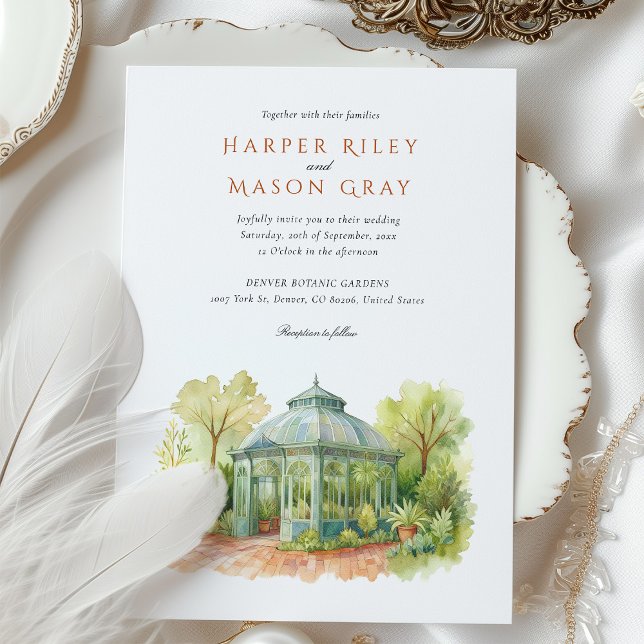 Convites Casamento Mosaico DENVER Botanic Gardens Woodland (Criador carregado)