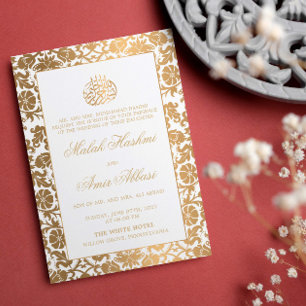 Convites Casamento muçulmano islâmico branco-oriental Doura