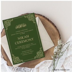 Convites Casamento Muçulmano Islâmico da Cerimônia de Nikah