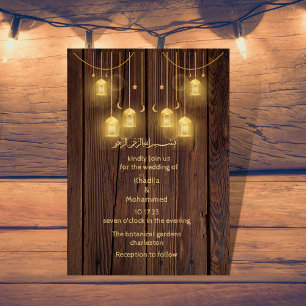 Convites Casamento muçulmano RUSTICO