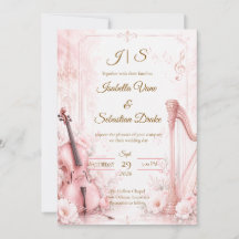 Casamento Musical Elegante Rosa