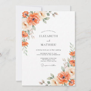 Convites Casamento Muted Terracotta Dahlia