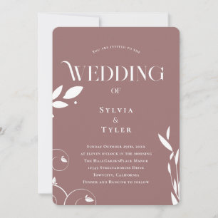 Convites Casamento Mútuo Botânico Minimalista Boho