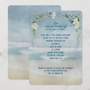 Convites Casamento na costa oceânica