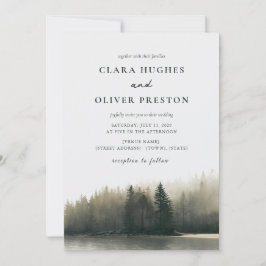 Convites Casamento na Floresta de Costa de Redwood de Pine