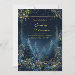 Convites Casamento na Floresta Encantada da Meia-Noite