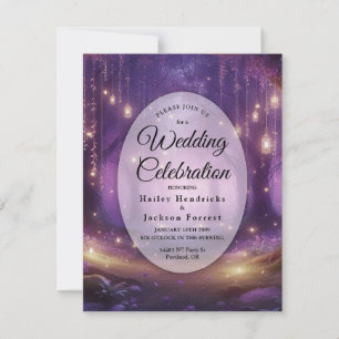 Convites Casamento na Floresta Encantada de Violeta à Meia-