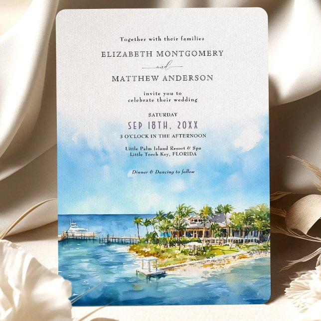 Convites Casamento na Flórida de Little Palm Island (Criador carregado)