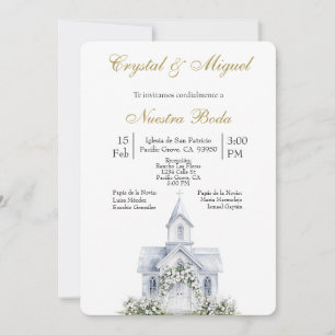 Convites Casamento na Igreja Floral Espanhola