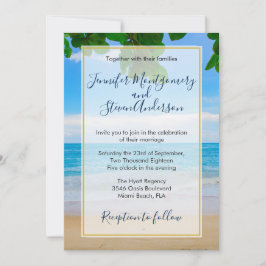 Convites Casamento na Ilha Tropical Beach Vacing Island