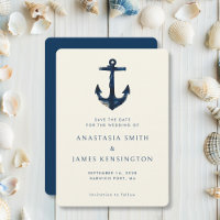 Casamento Na moda do Oceano Moderno com Âncora Azu