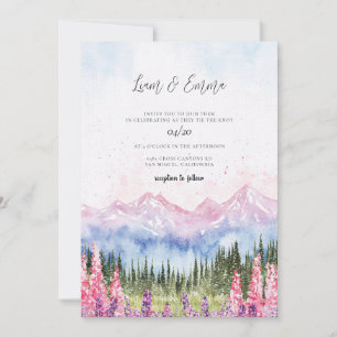 Convites Casamento na Montanha Aquarela