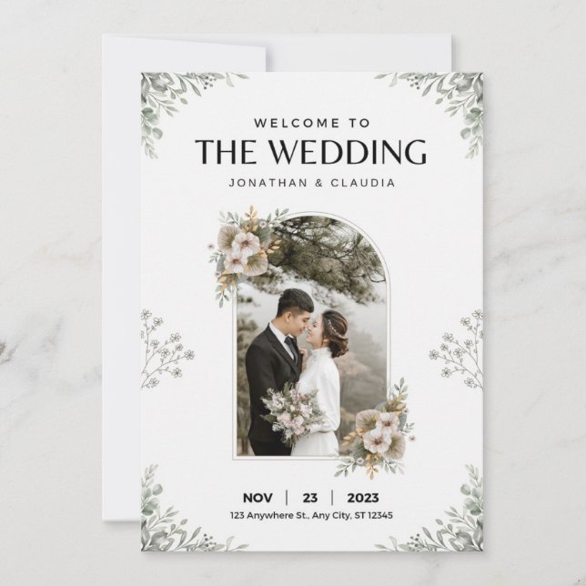 Convites Casamento na natureza (Frente)