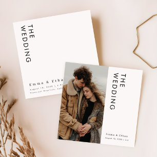 Convites Casamento na Praça da Foto Minimalista Moderno