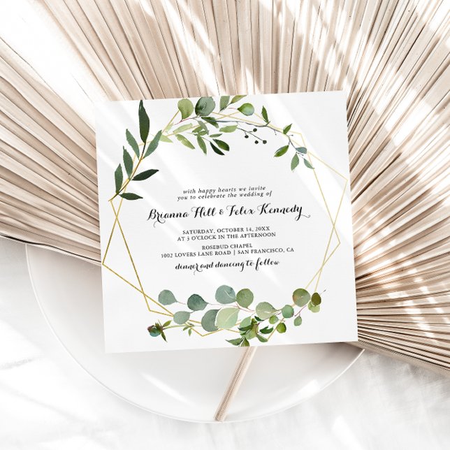 Convites Casamento na Praça Eucalyptus Calliograficamente D (Criador carregado)