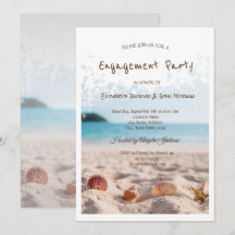 Casamento na Praia, Areia, Conchas de Noivado