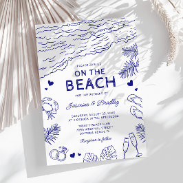Convites Casamento na Praia Caprichoso com Rabiscos