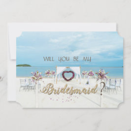 Convites Casamento na Praia, Carta de Damas de Honra com Ar