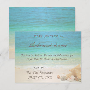 Convites Casamento na Praia Conchas Marinhas Jantar de Ensa