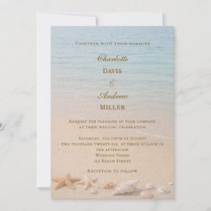 Convites Casamento na praia costeira